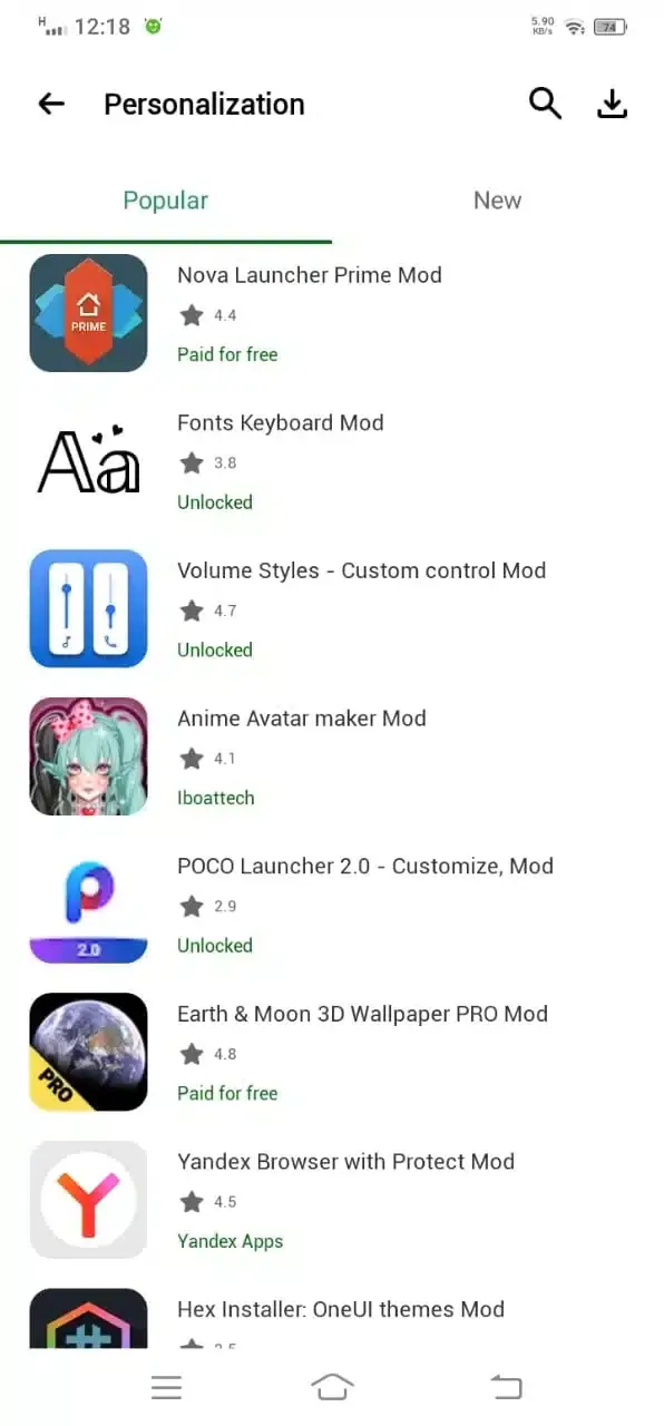 Personalization Popular