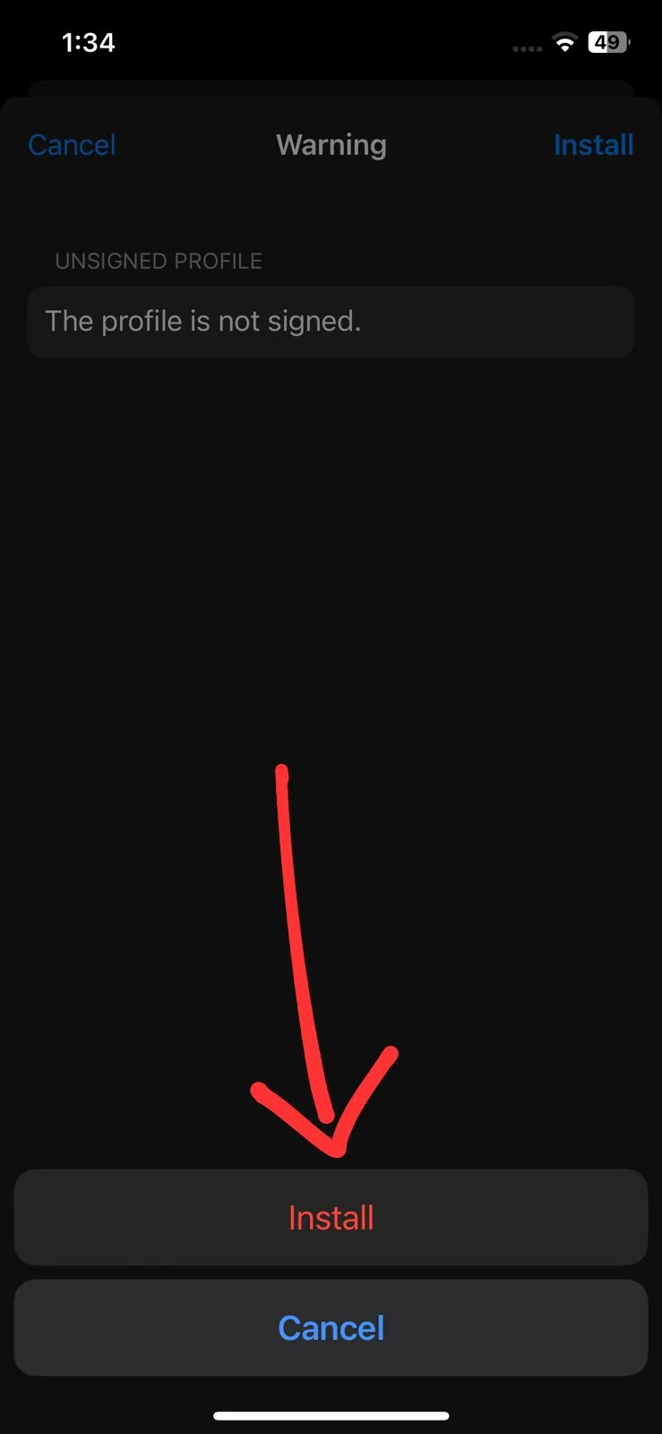 Again Click on Install Option
