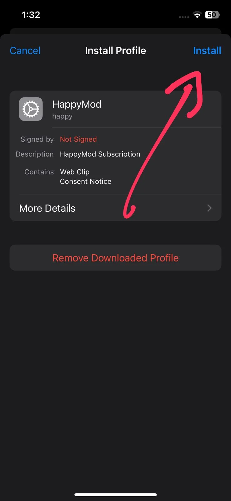 Click on Install Button