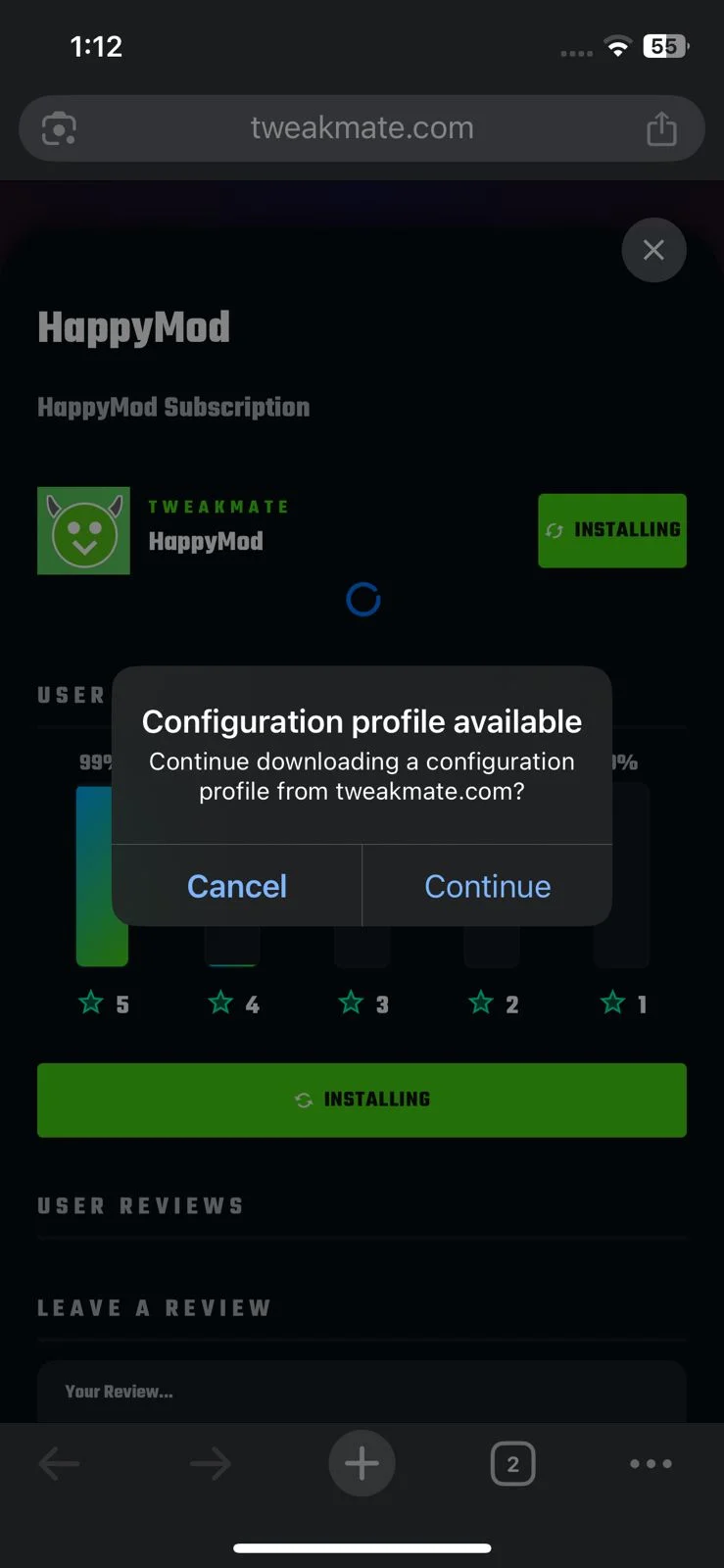 Downloading configuration file